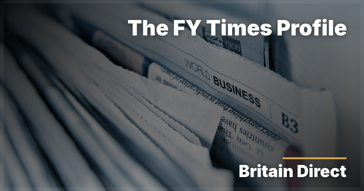 The FY Times business media platform feature artwork