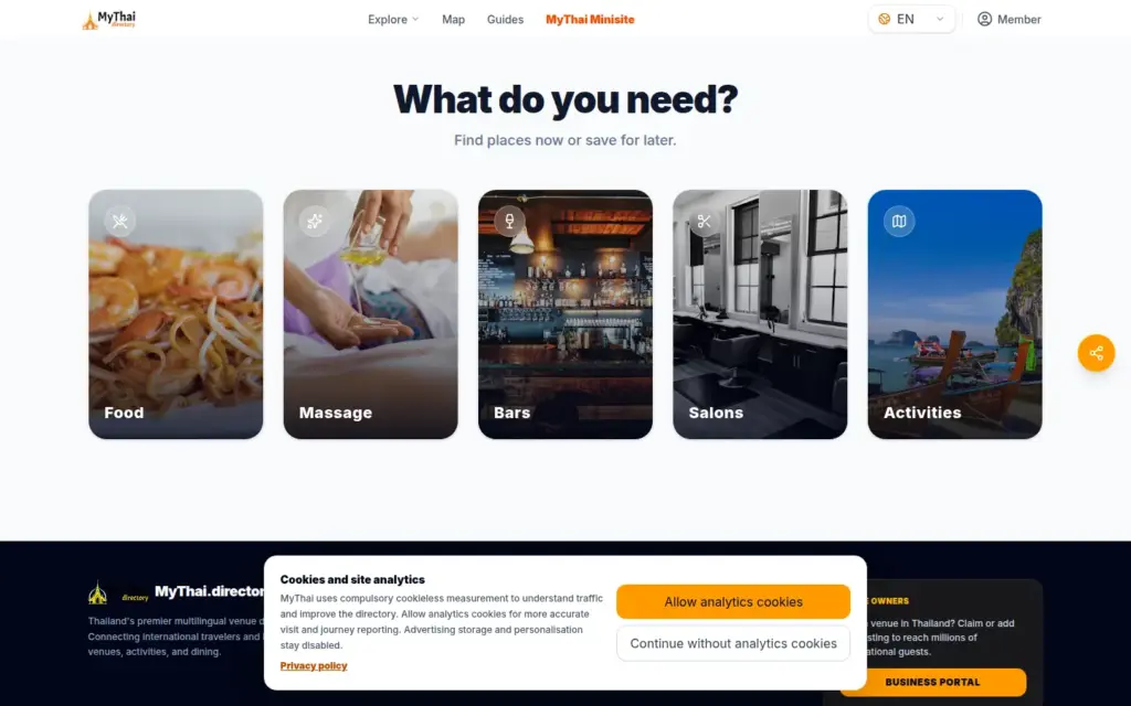 MyThai.Directory discovery platform designed and built by Consiliuma